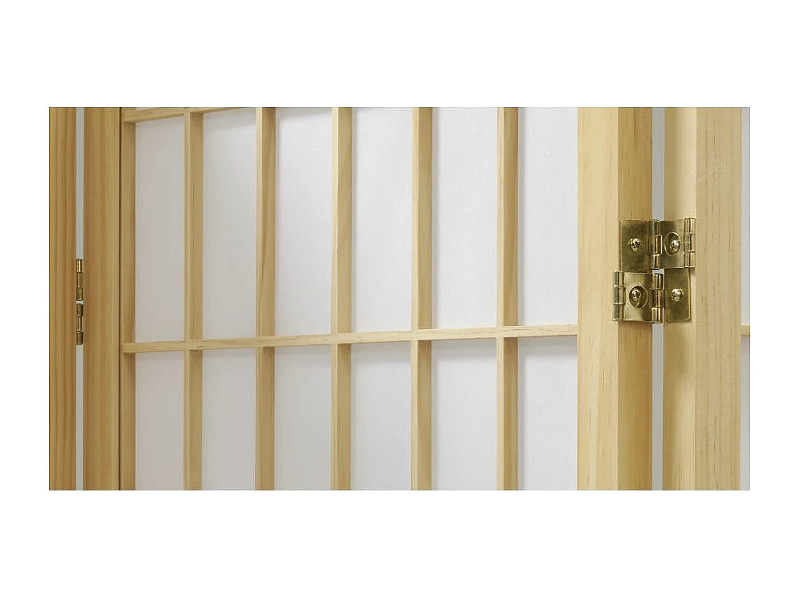 Pantalla grande de pino natural y papel de arroz