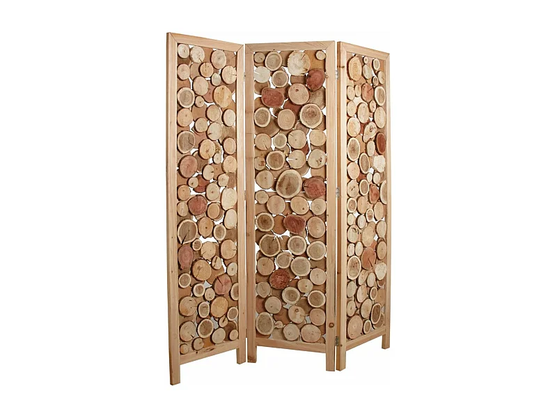 Paravent en rondin de pin