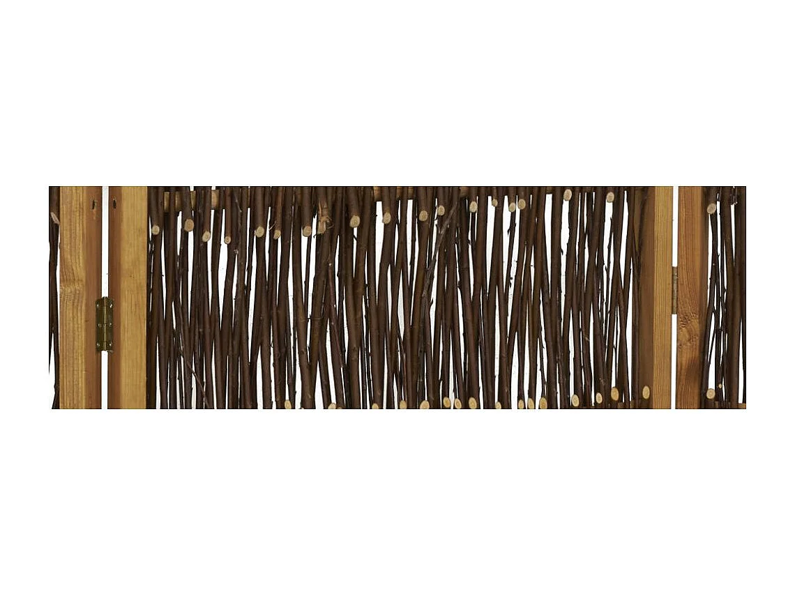 Paravent en osier et pin