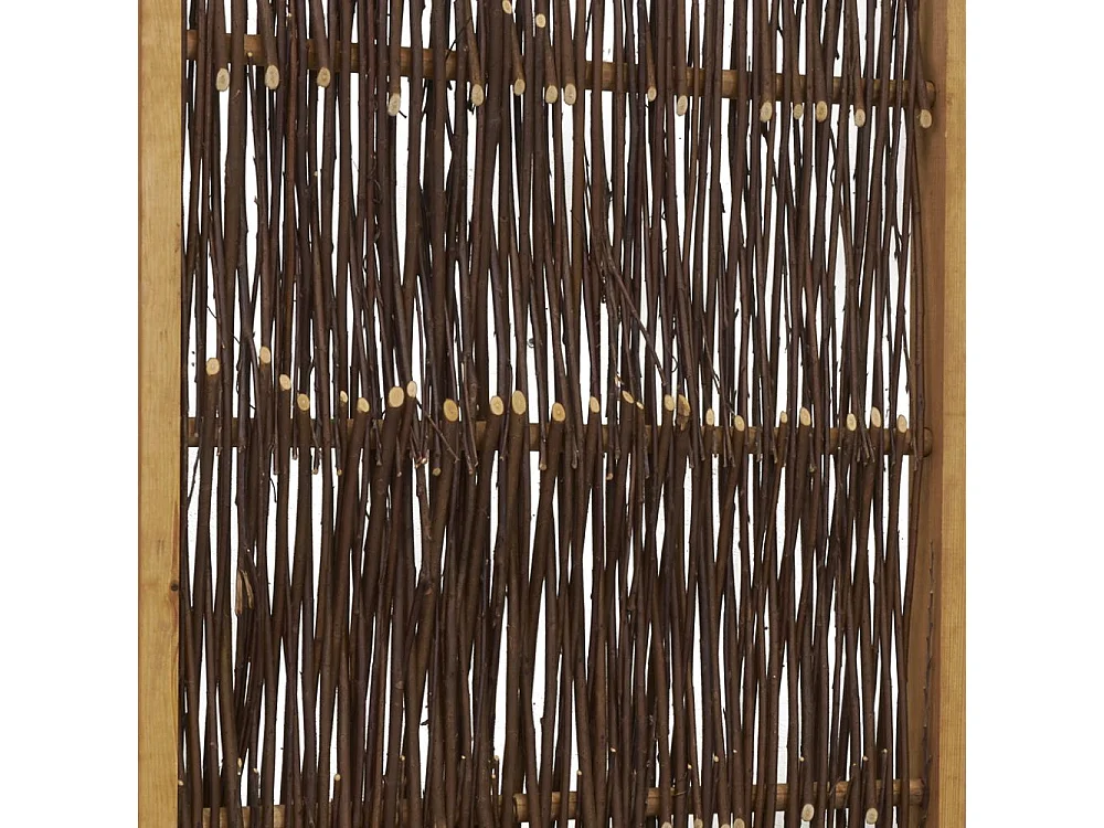 Paravent en osier et pin