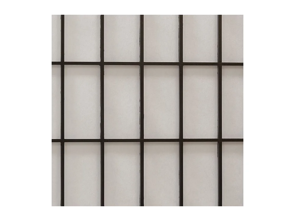 Paravent en pin teinté noir et papier de riz