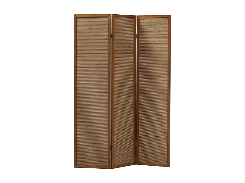 Paravent en pin et bambou 3 Panneaux