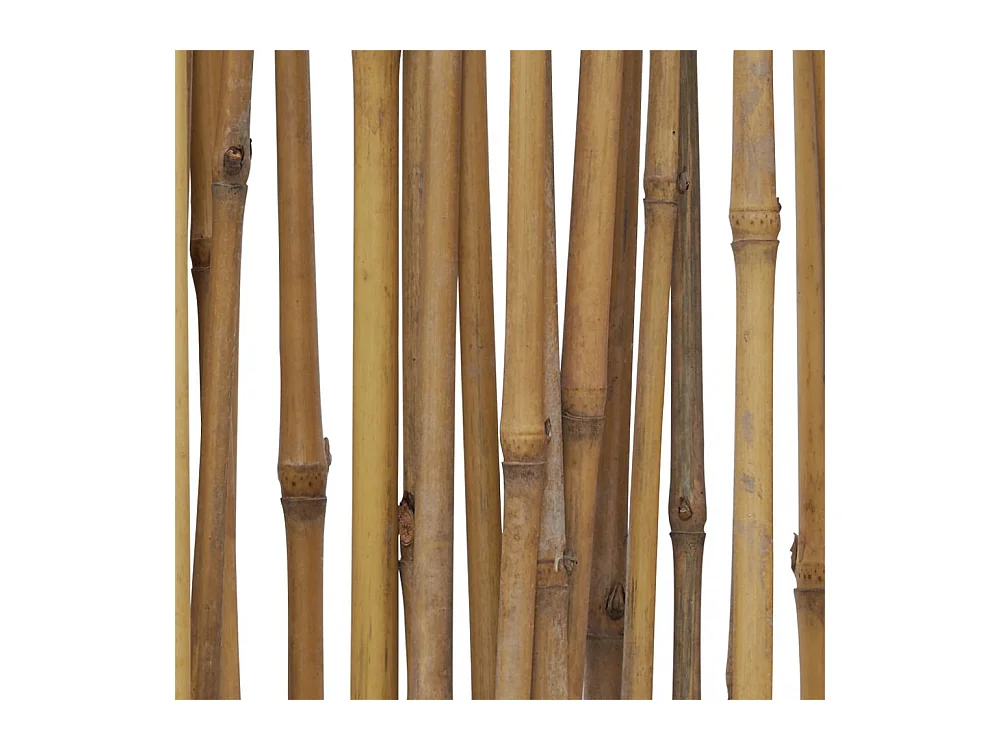 Paravent en bois et tiges de bambou