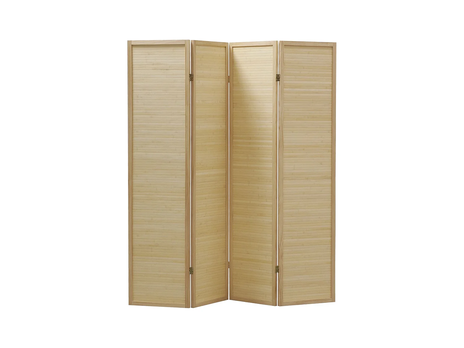 Paravent en pin et bambou Petit modèle