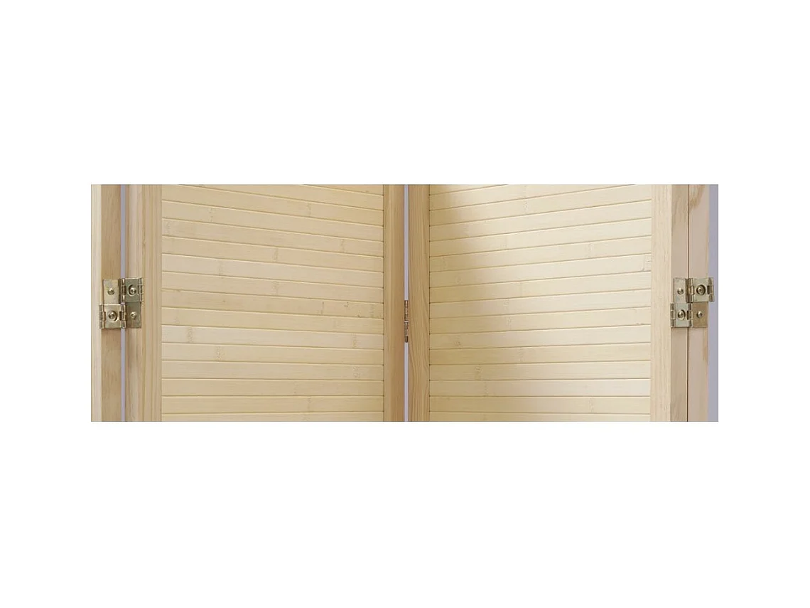 Paravent en pin et bambou Petit modèle