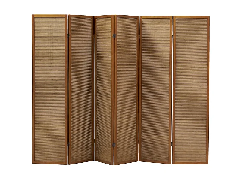 Paravent en pin et bambou 6 Panneaux