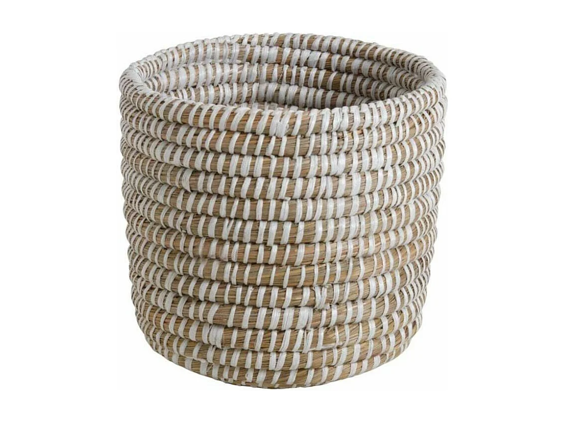 Coprivaso rotondo in giunco marino (set di 3)