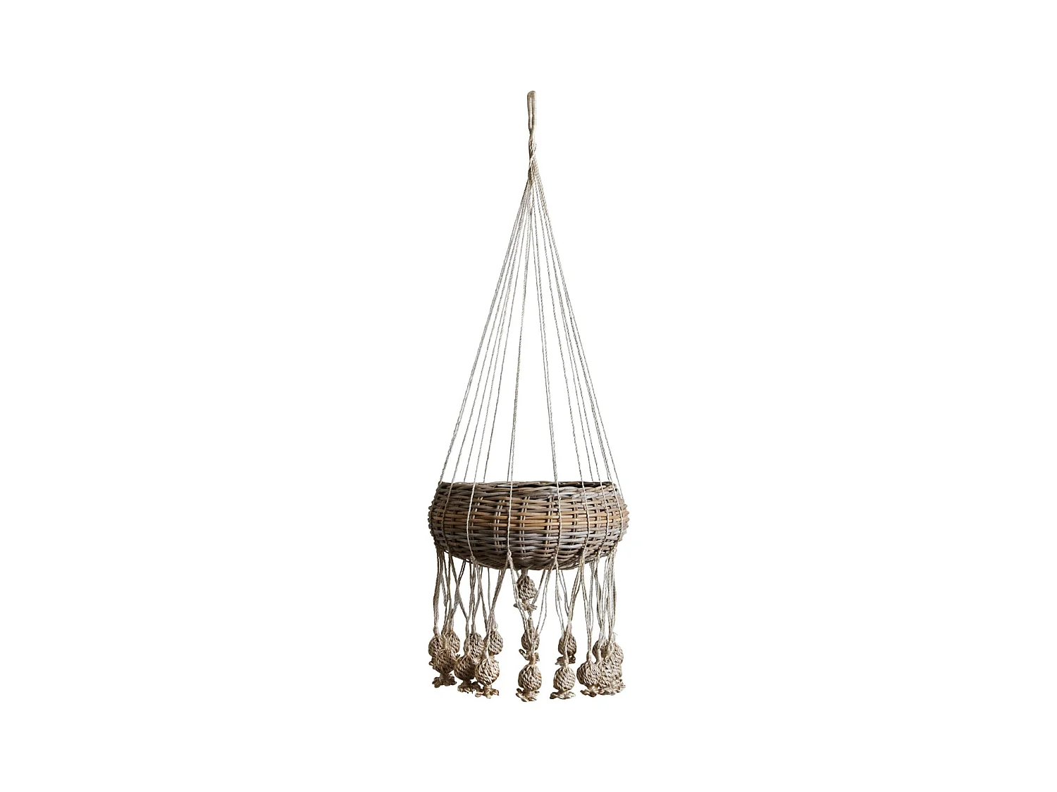 Macramé en jute beige