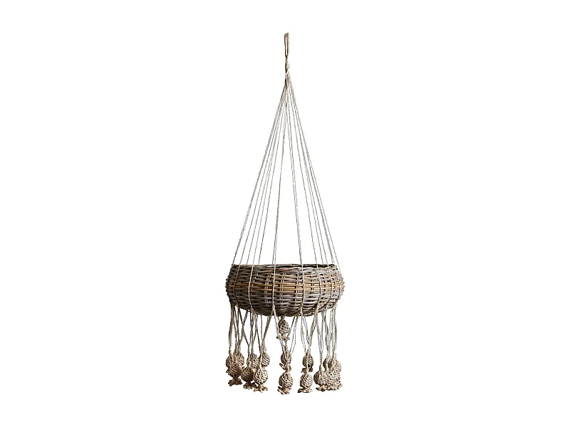 Macramé en jute beige