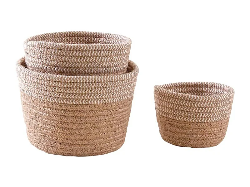 Cache-pots en jute naturelle (Lot de 3)