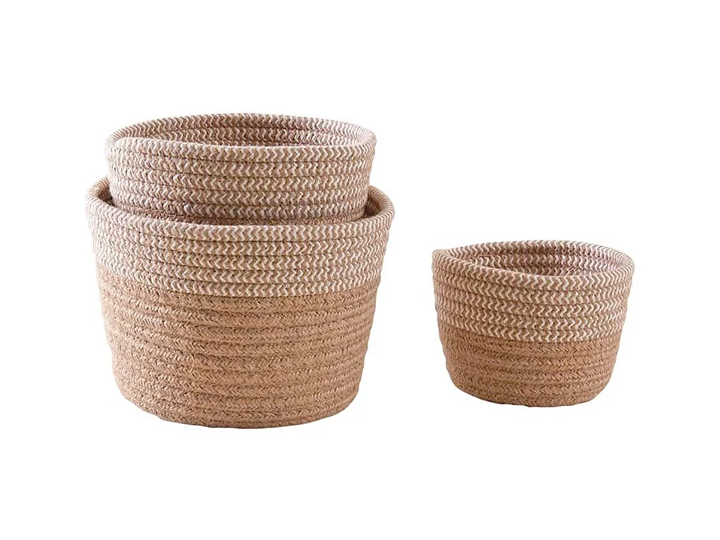 Cache-pots en jute naturelle (Lot de 3)