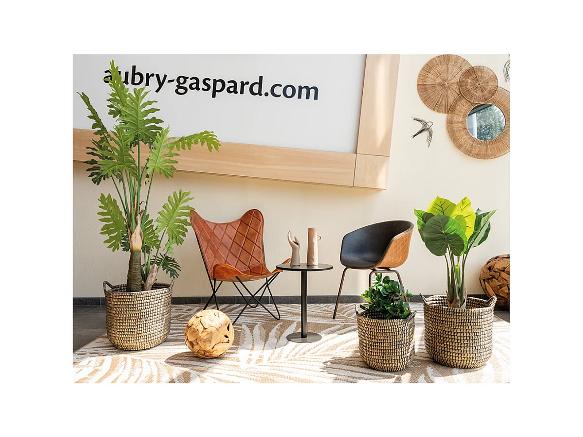 Cache-pots ronds en jonc (lot de 3)