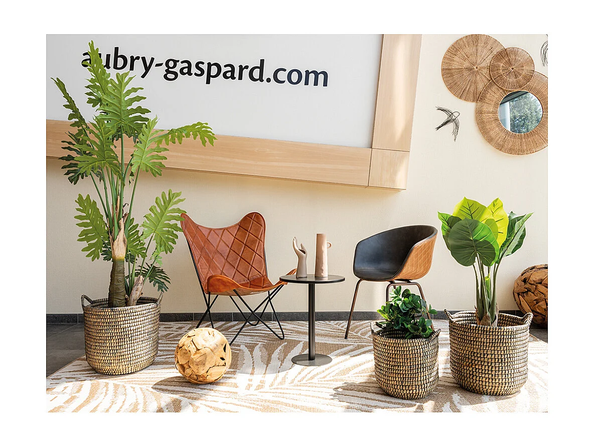 Cache-pots ronds en jonc (lot de 3)