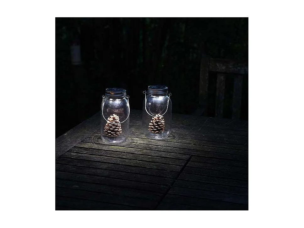 Bocal solaire LED en verre