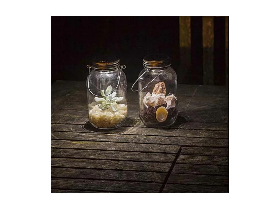 Bocal solaire LED en verre