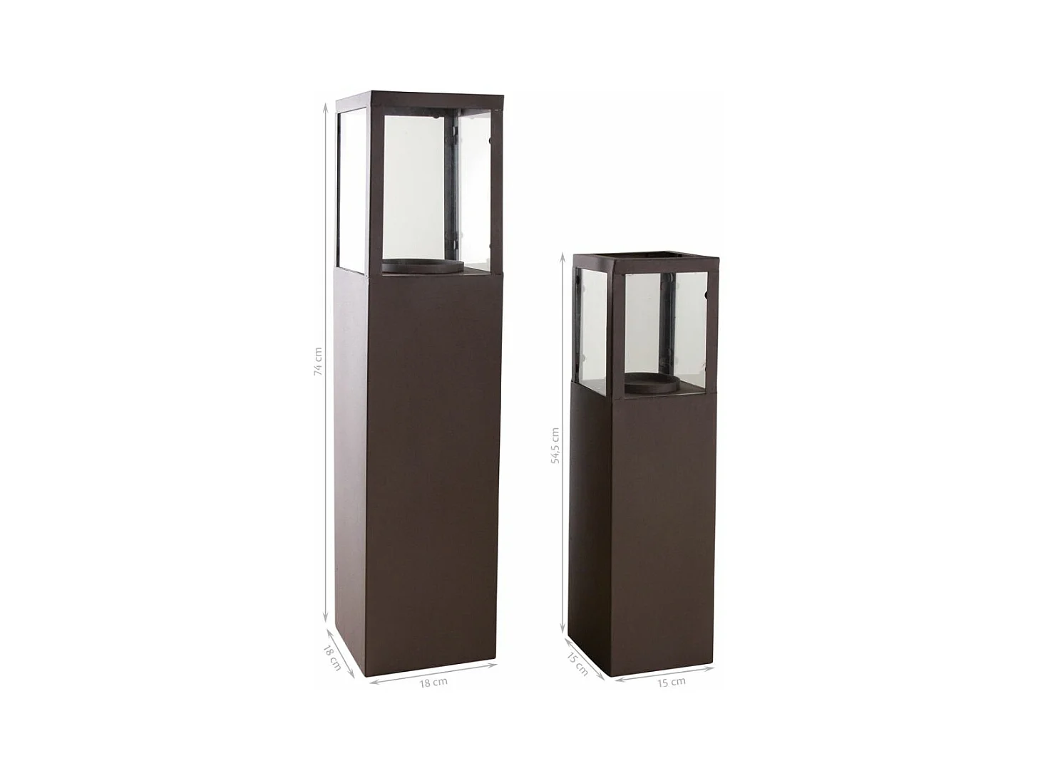 Colonnes en métal Stuart (Lot de 2)