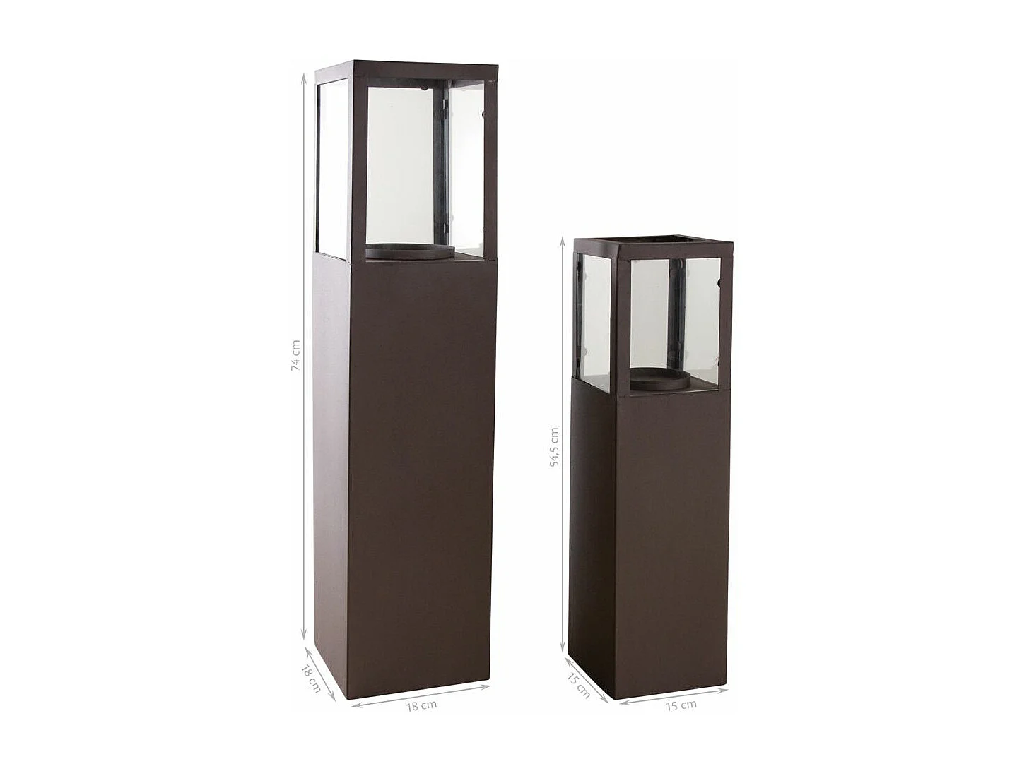 Colonnes en métal Stuart (Lot de 2)