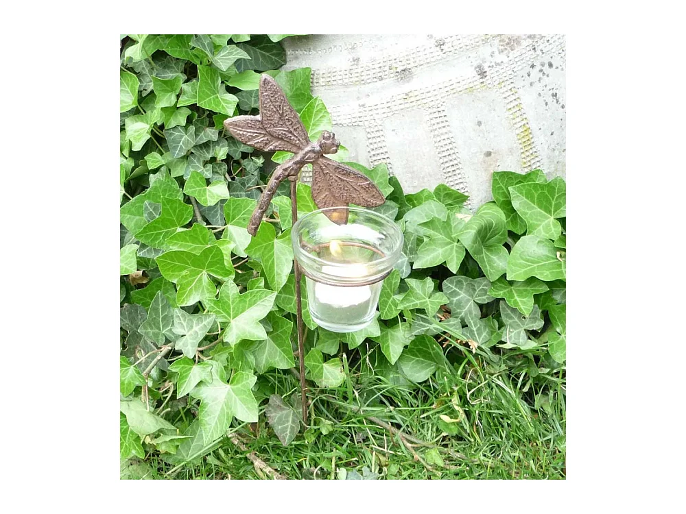 Photophores de jardin sur pique (Lot de 4)