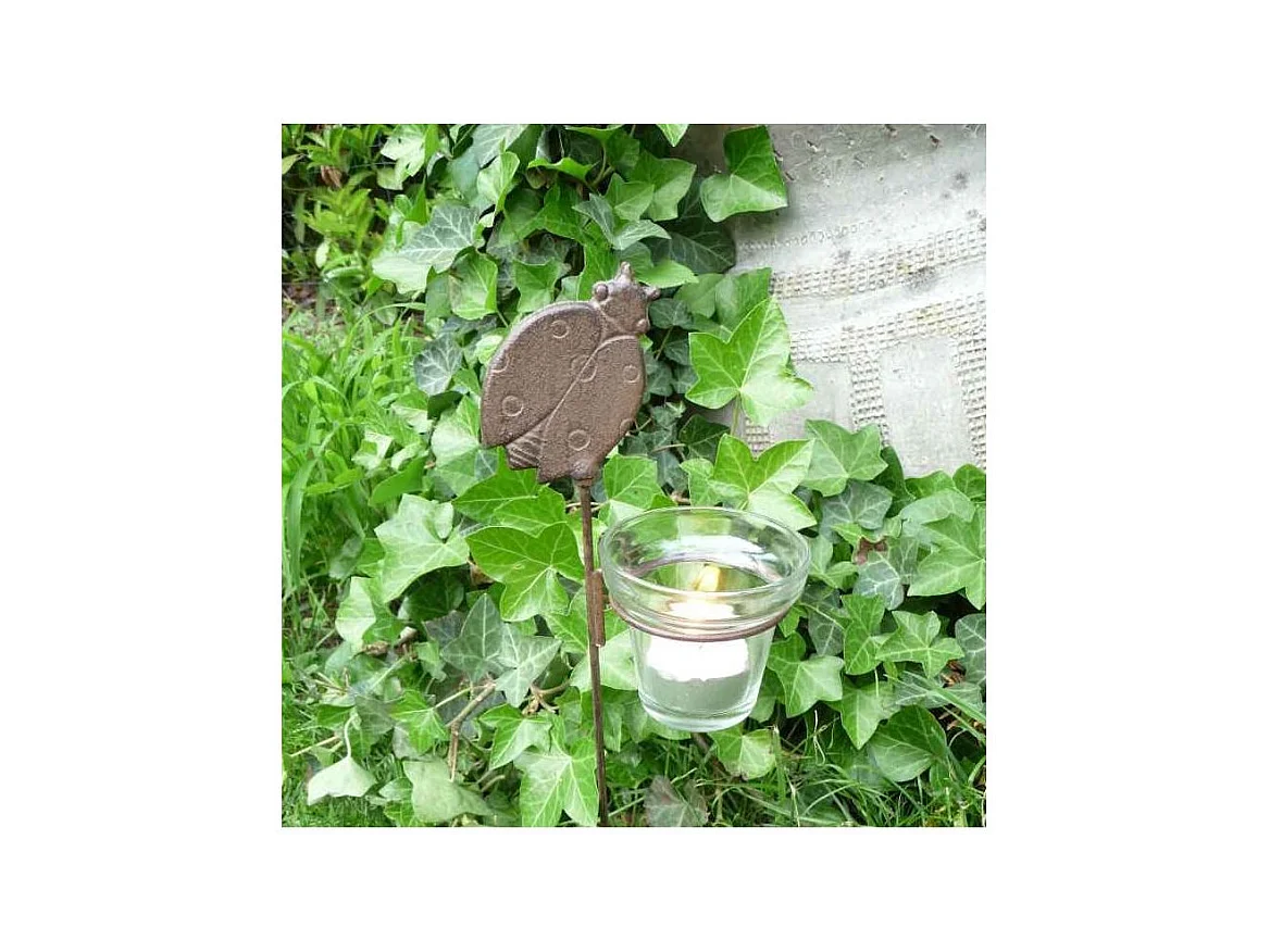 Photophores de jardin sur pique (Lot de 4)