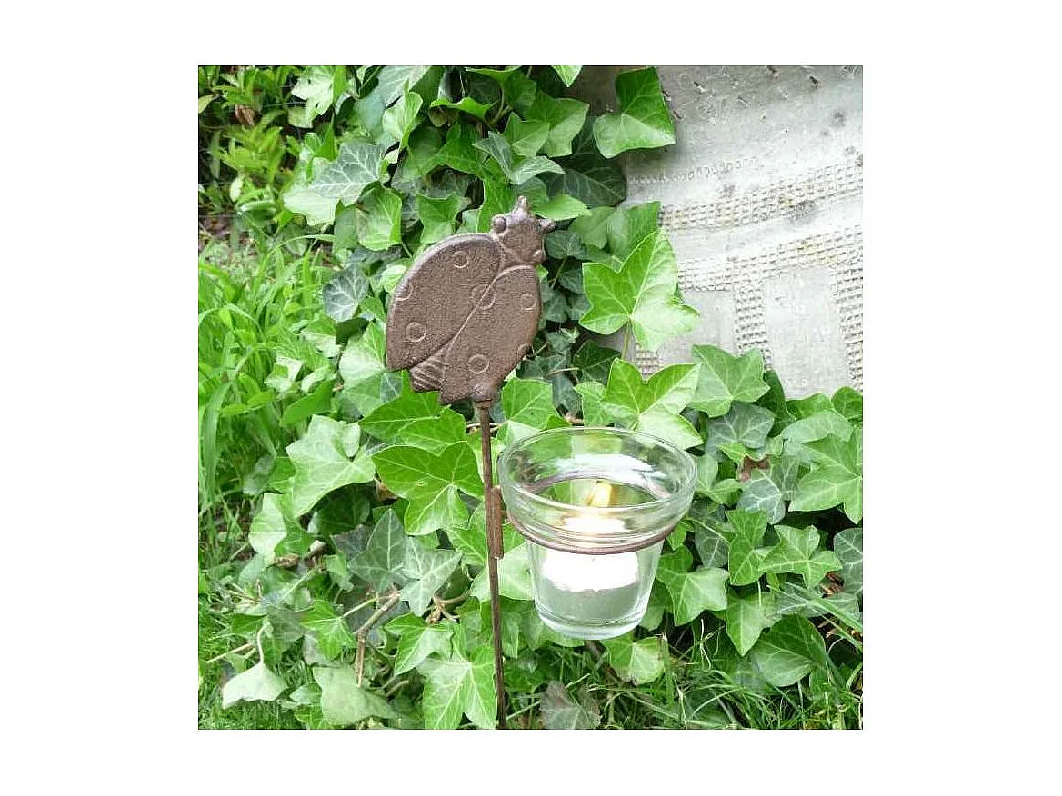 Photophores de jardin sur pique (Lot de 4)