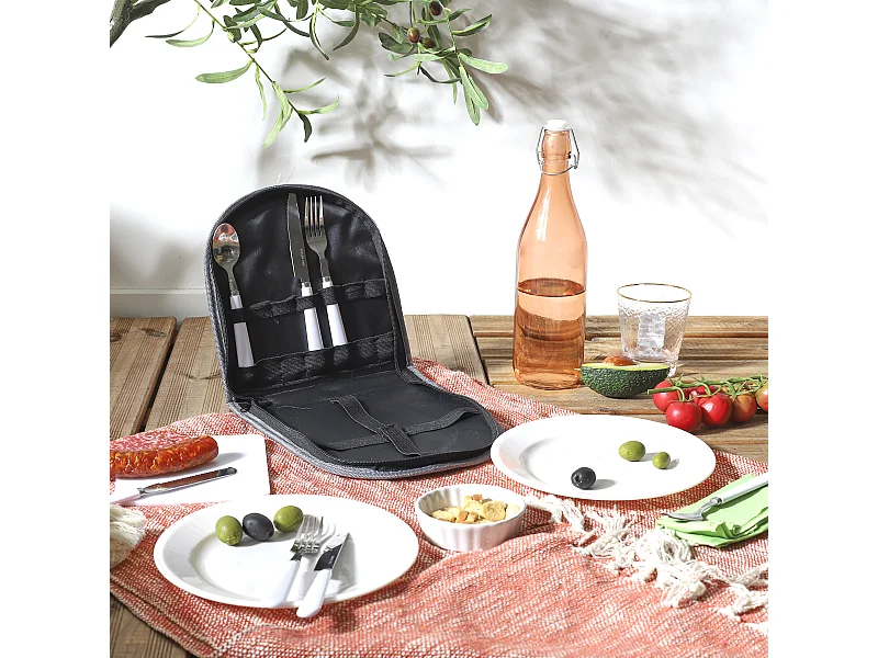 Accessoire A Pique-nique Pour 2 Personnes Vert, Blanc