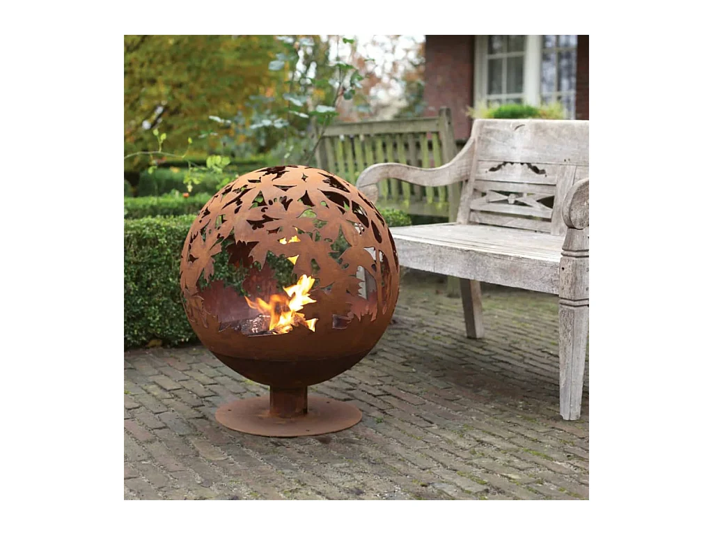 Foyer Design de feuilles Couleur rouille FF293