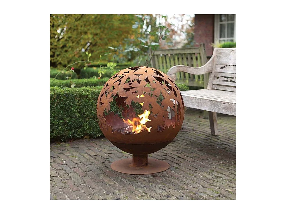 Foyer Design de feuilles Couleur rouille FF293