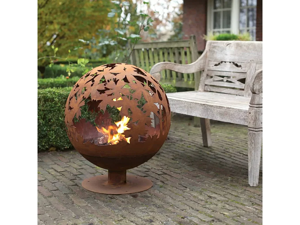 Foyer Design de feuilles Couleur rouille FF293