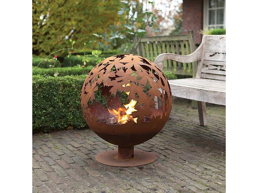 Foyer Design de feuilles Couleur rouille FF293