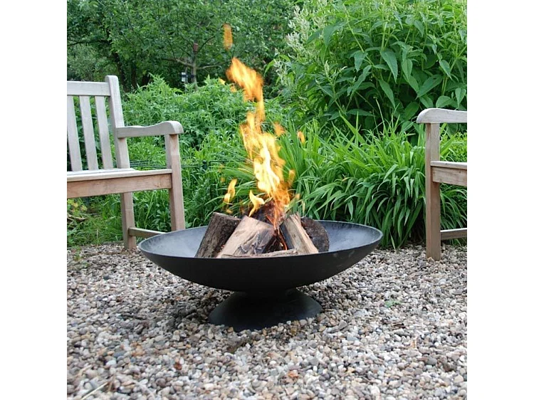 Foyer brasero rond pour bûches en fonte Diamètre 59 cm