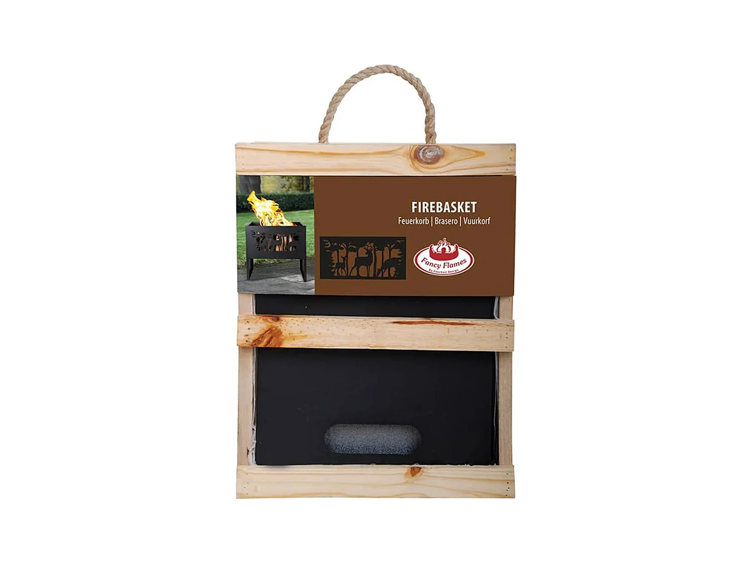 Panier à feu Cerf Rectangulaire