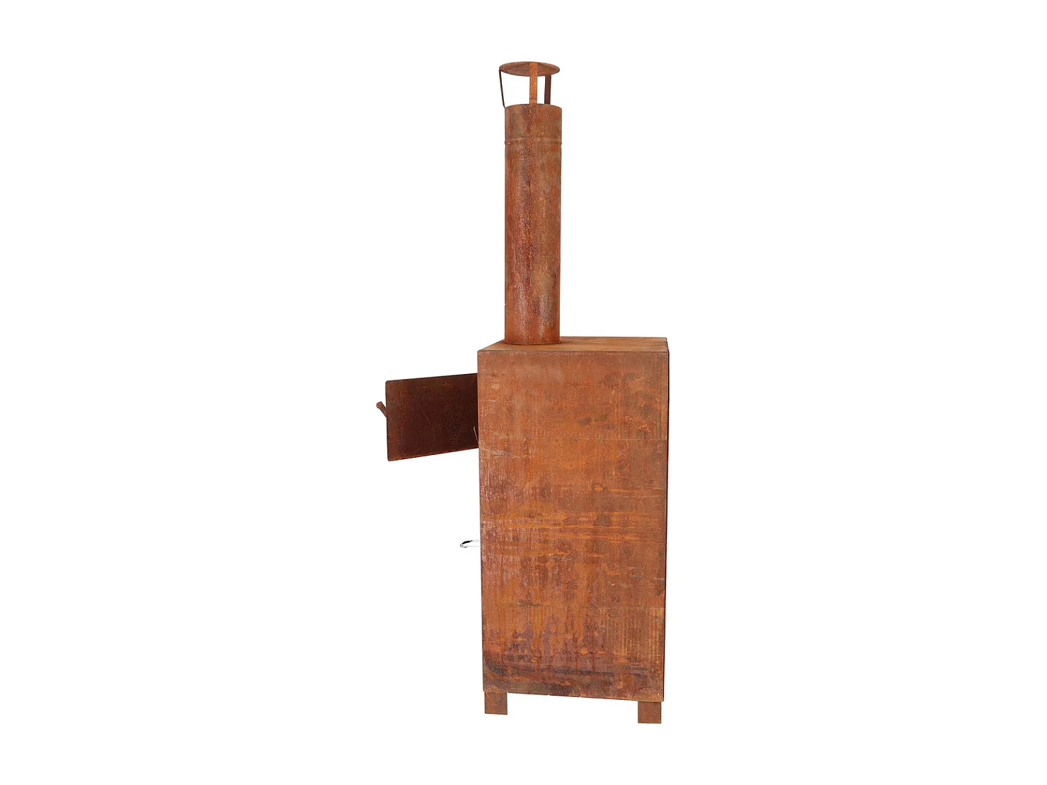 Poêle de terrasse avec four à pizza Rouille