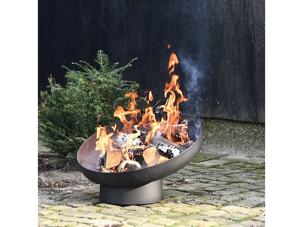 Vasque à feu inclinée Noir Acier FF402