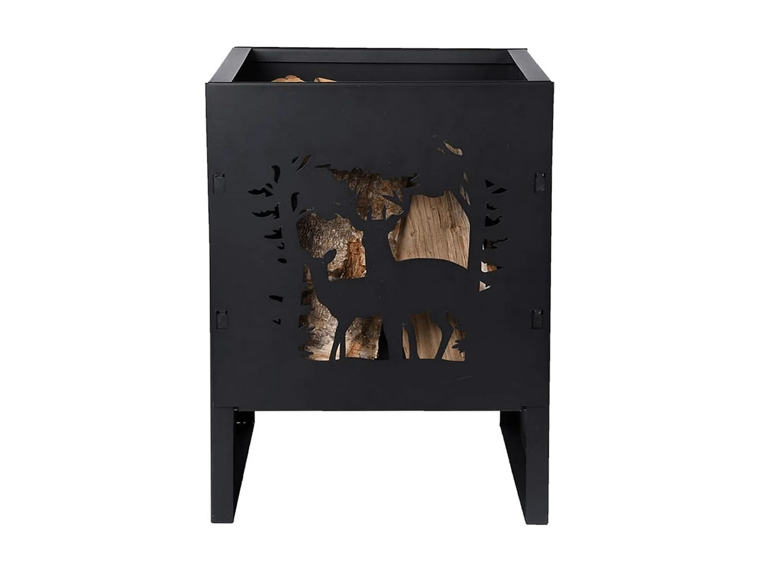 Panier à feu carré Cerf