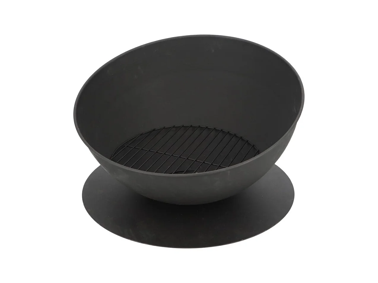 Bol de feu incliné sur disque Noir