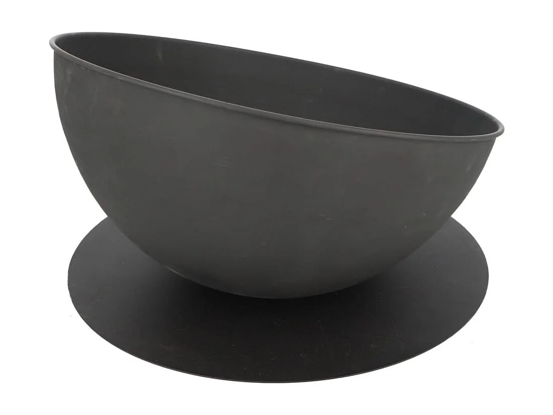 Bol de feu incliné sur disque Noir