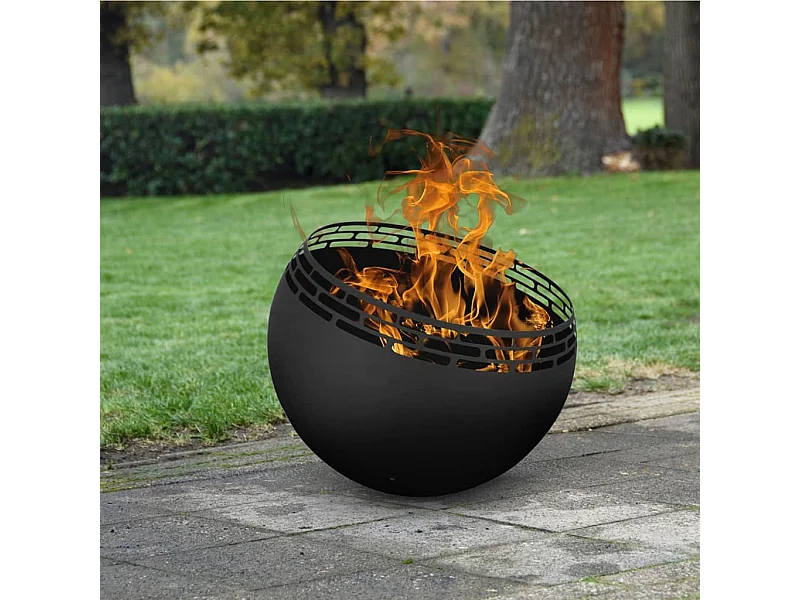 Bol à feu à rayures Noir