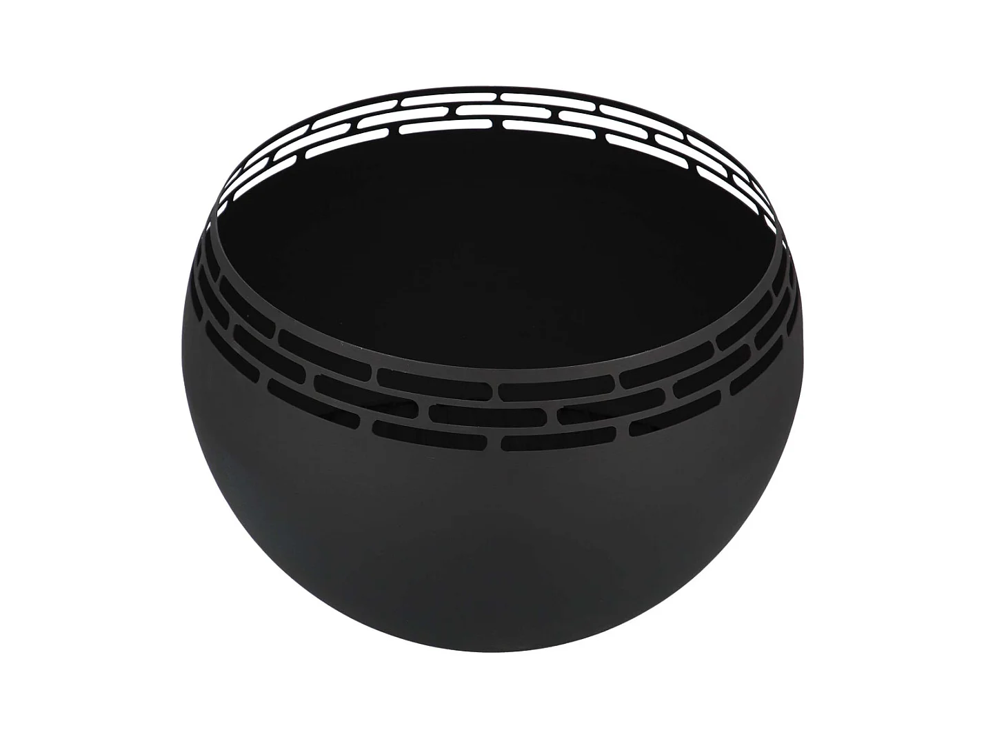Feuerstelle Kugel Streifen Schwarz