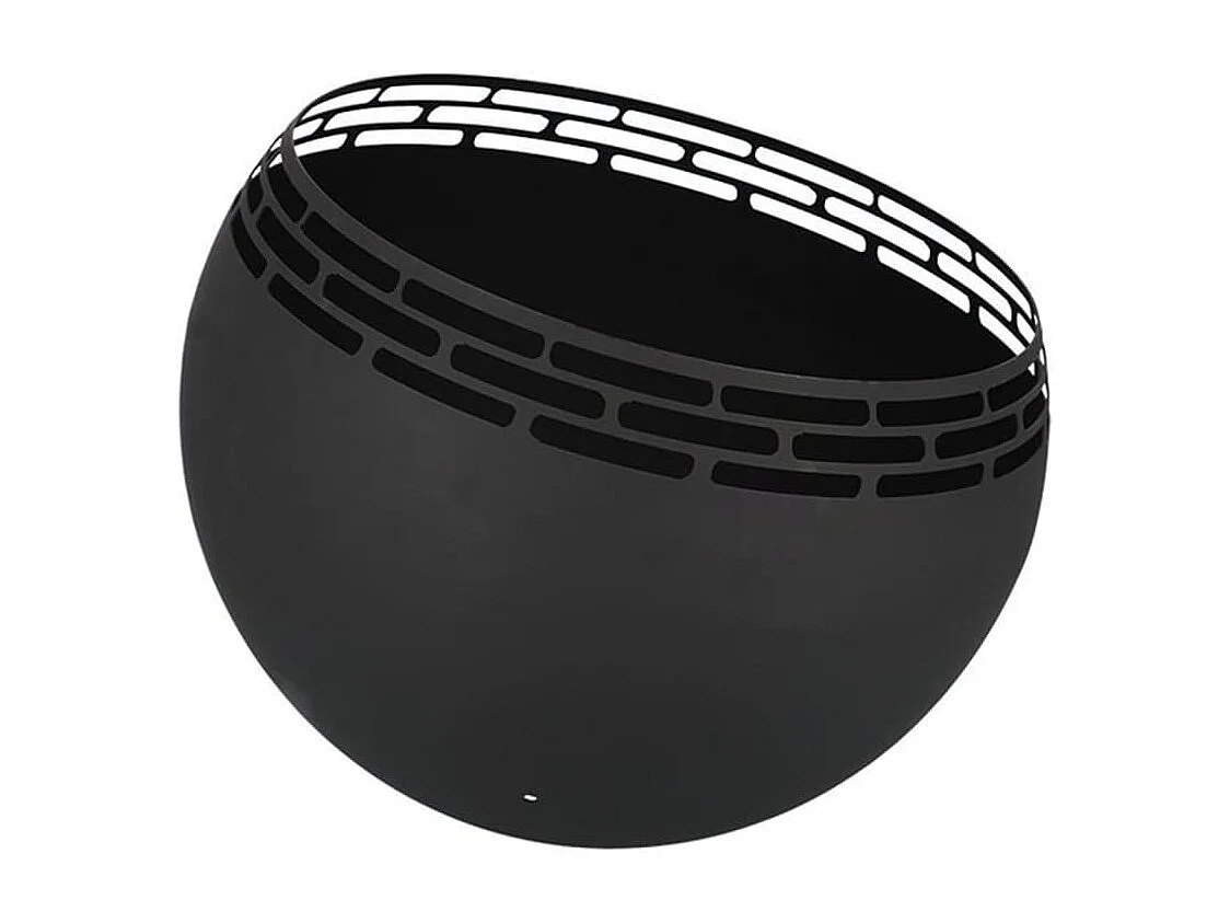 Feuerstelle Kugel Streifen Schwarz
