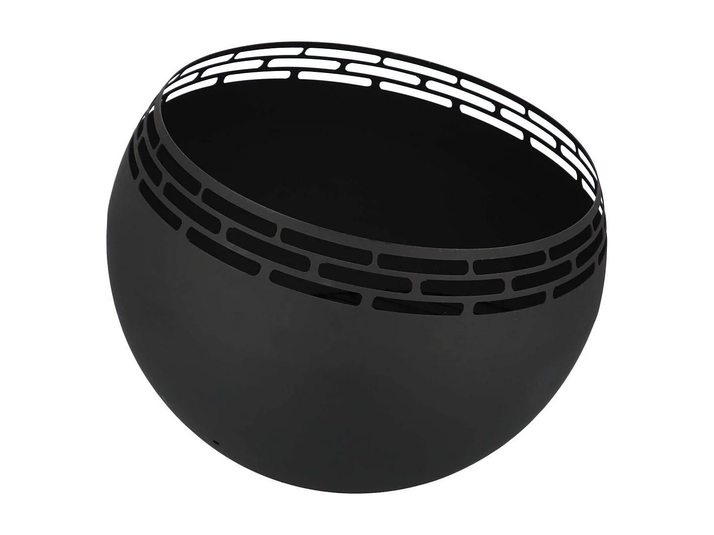 Feuerstelle Kugel Streifen Schwarz