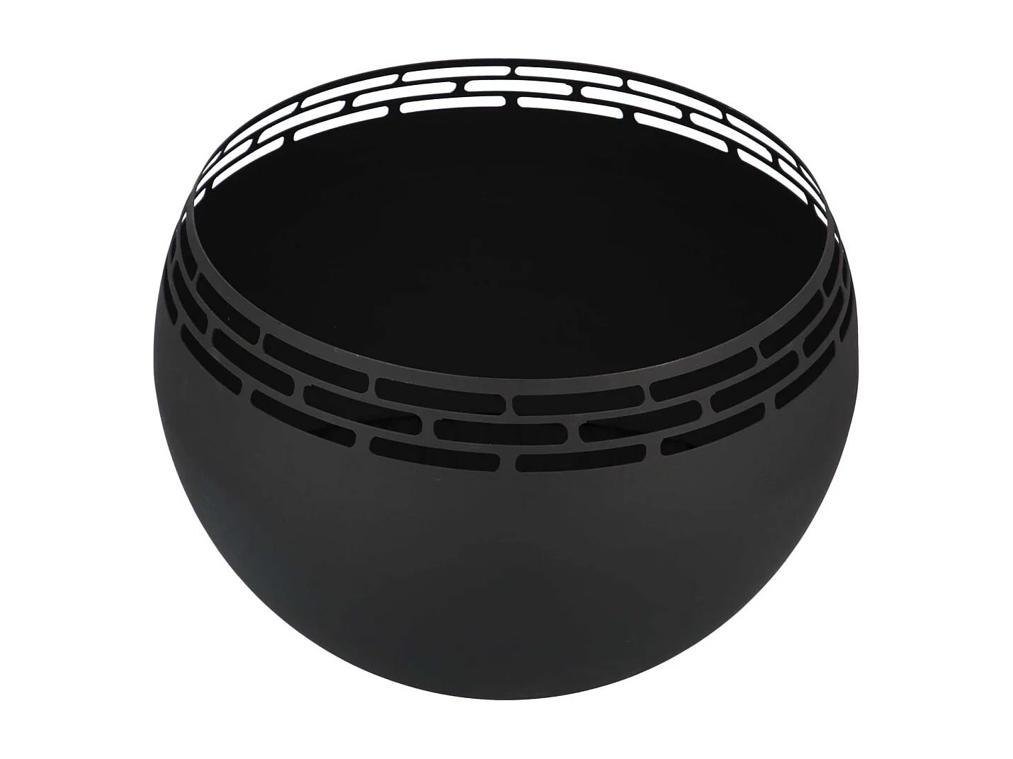 Feuerstelle Kugel Streifen Schwarz