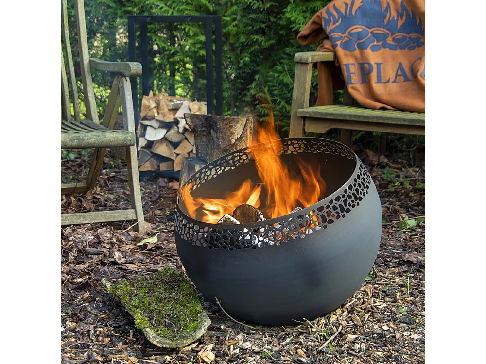 Bol à feu boule moucheté Noir