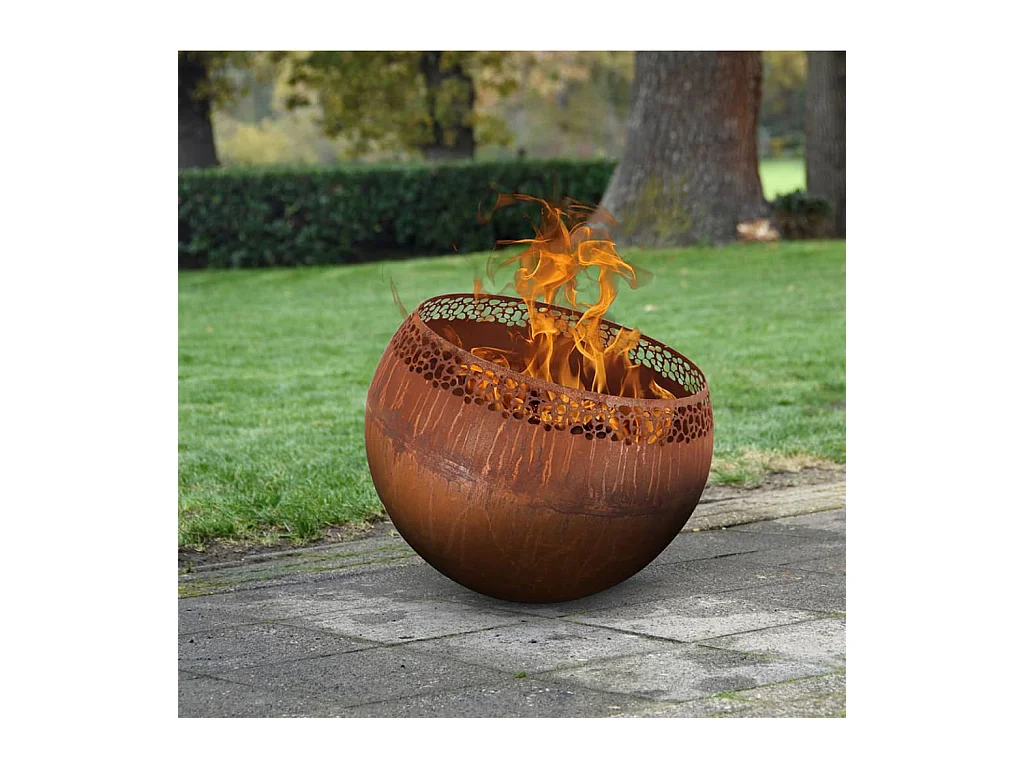 Bol à feu boule moucheté Rouille