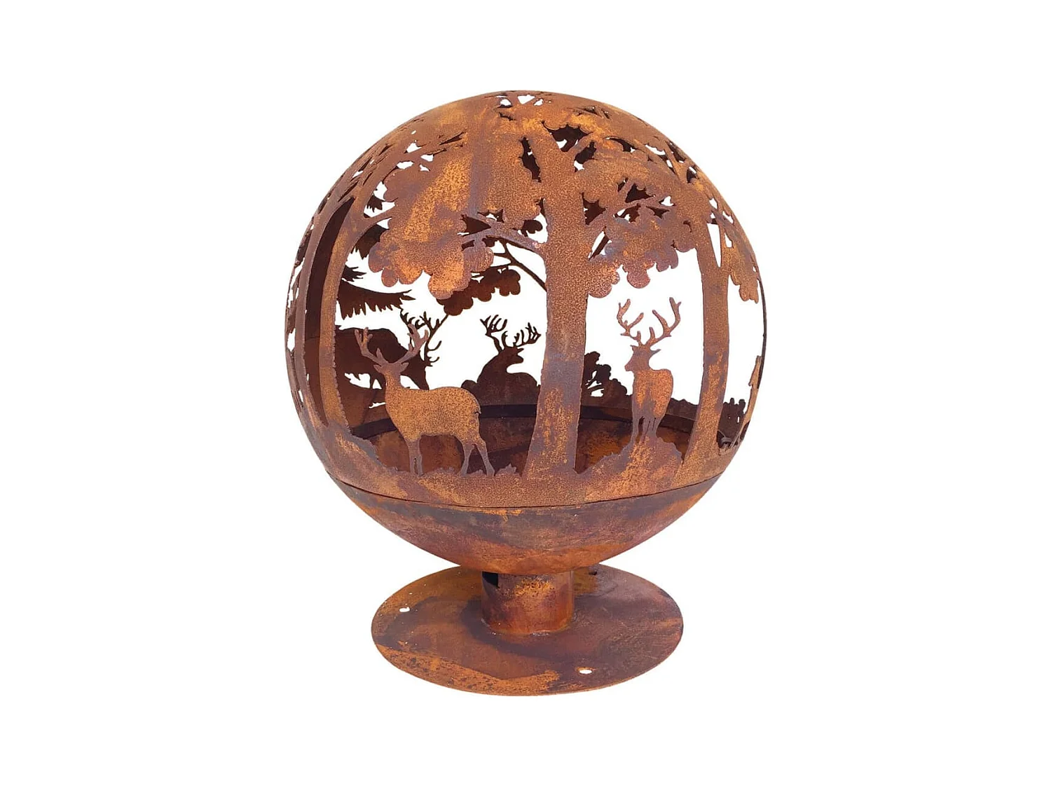 Foyer à coupe Laser 57,5 x 57,5 x 66 cm Rouille FF261