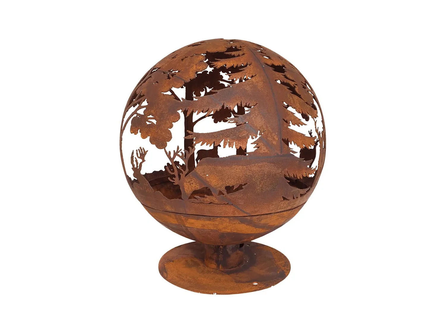 Foyer à coupe Laser 57,5 x 57,5 x 66 cm Rouille FF261