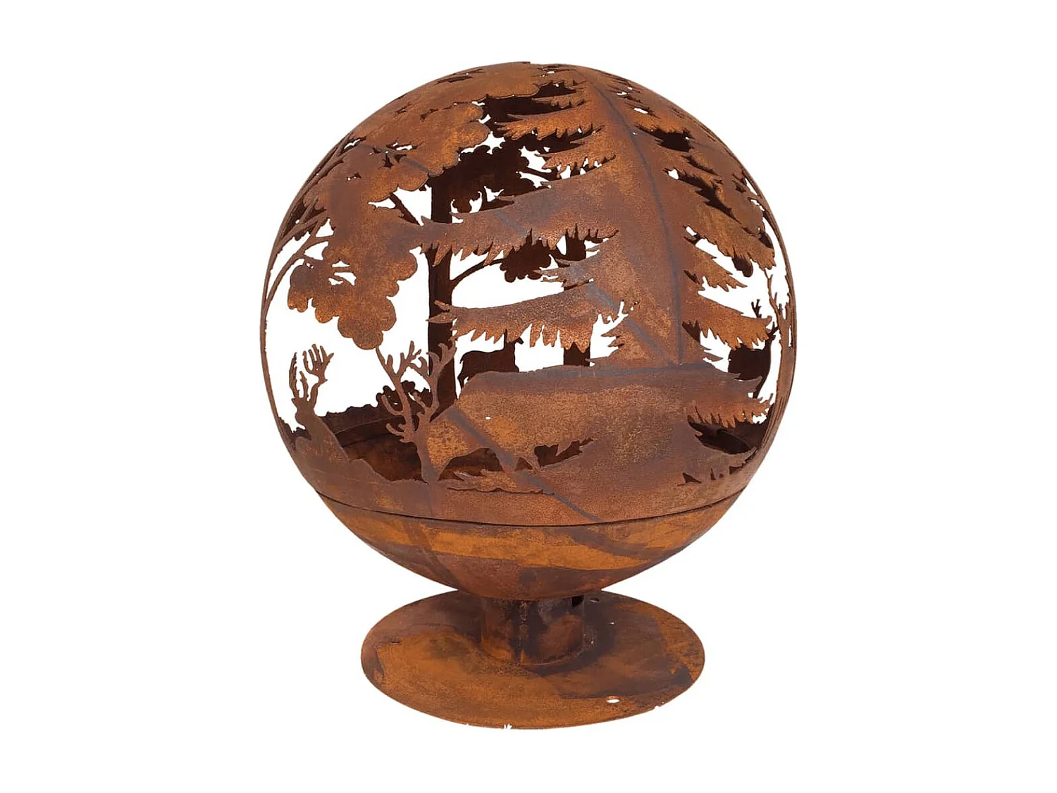 Foyer à coupe Laser 57,5 x 57,5 x 66 cm Rouille FF261