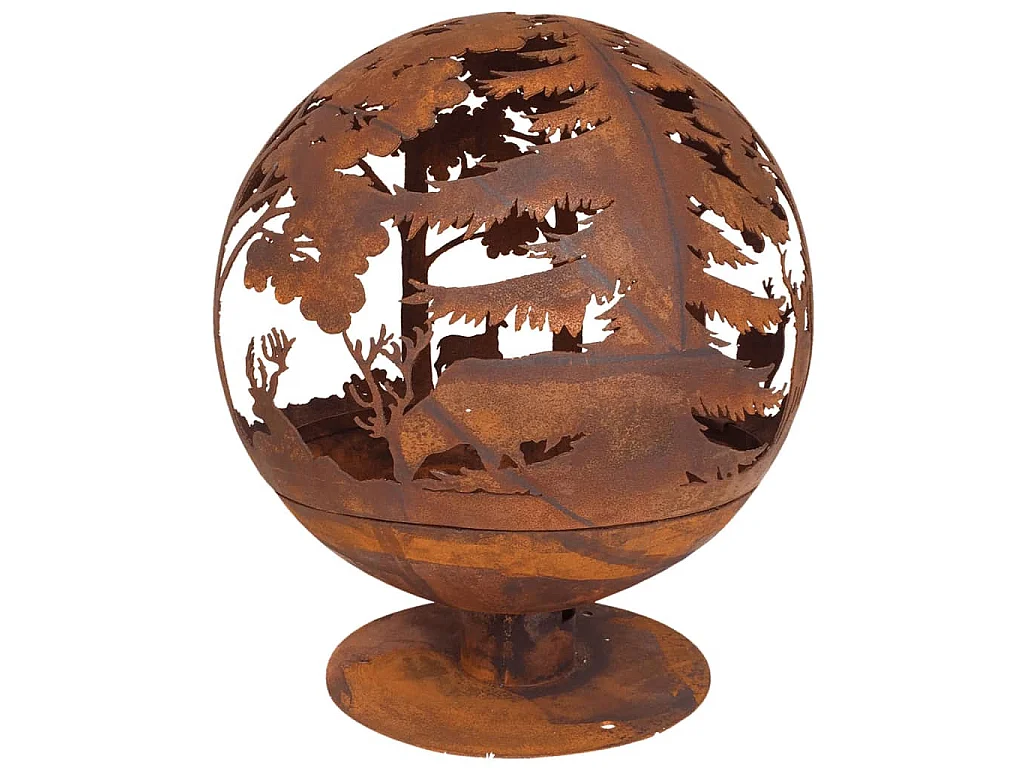 Foyer à coupe Laser 57,5 x 57,5 x 66 cm Rouille FF261
