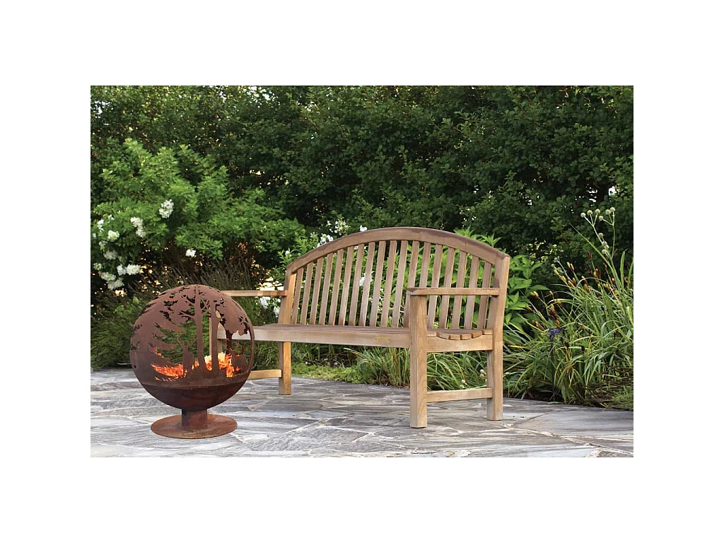 Foyer à coupe Laser 57,5 x 57,5 x 66 cm Rouille FF261