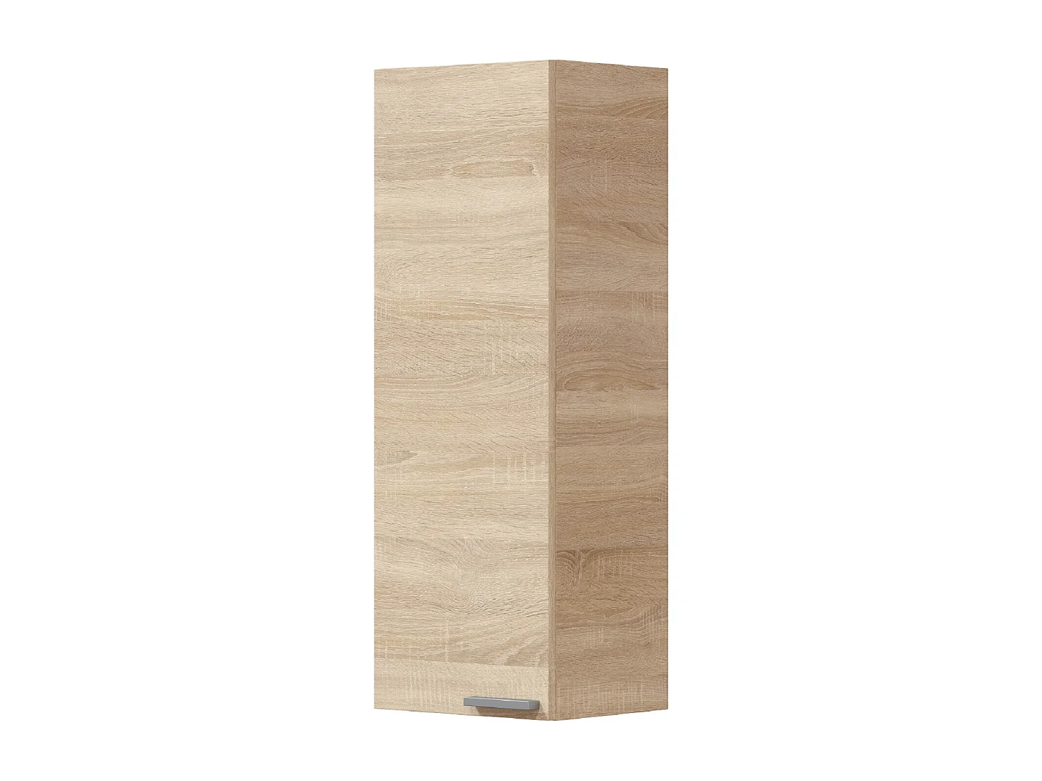 Colonne suspendue en panneaux de particules agglomérées MDF coloris bois clair - Longueur 30 x Profondeur 25 x Hauteur 85 cm