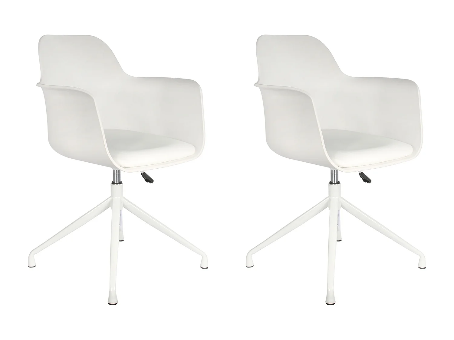 Fauteuil Pivotant Chicago Blanc - Lot De 2 Blanc
